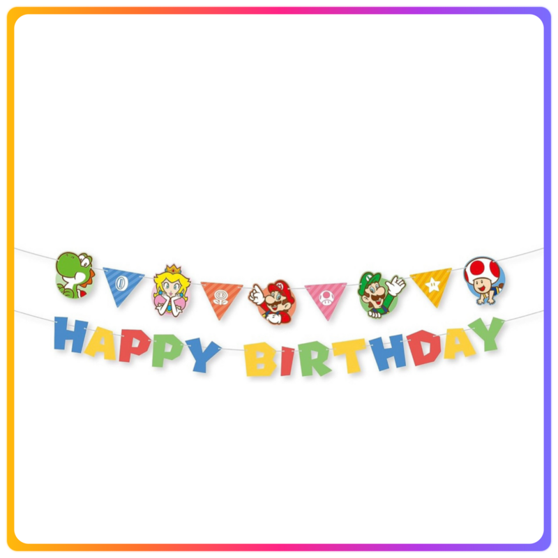 Super Mario 生日旗海