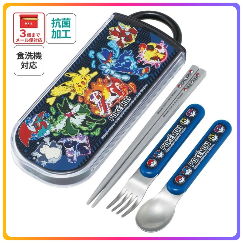 日本製｜Pokemon x Skater 銀離子抗菌餐具套裝