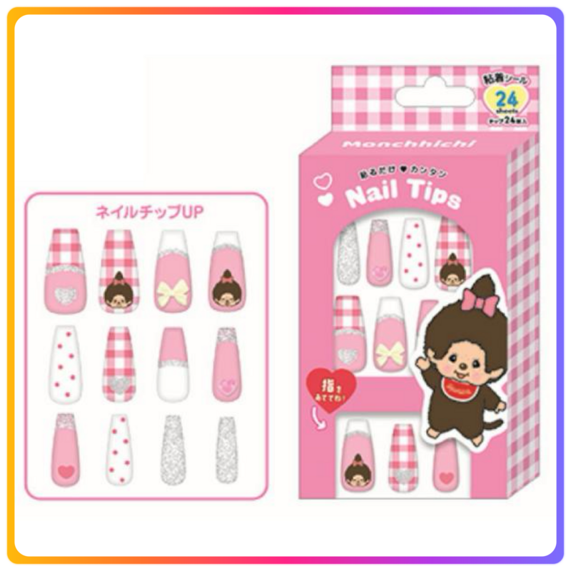 Monchhichi Nail Tips｜Pink