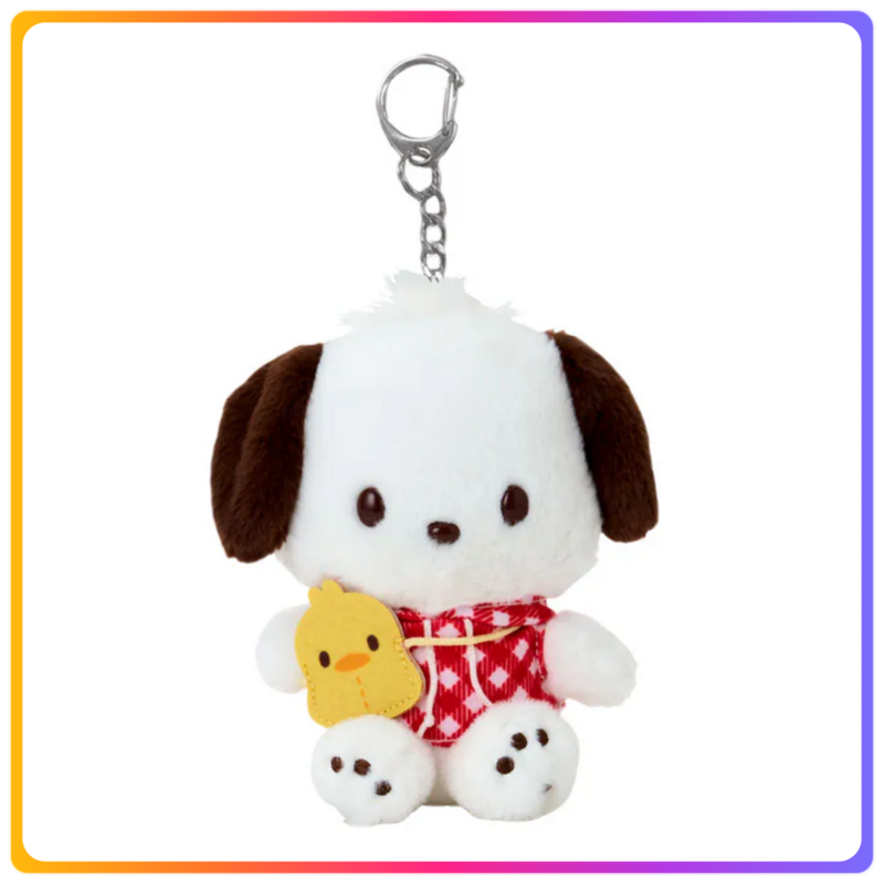 紅白格仔系列｜Pochacco 掛飾公仔