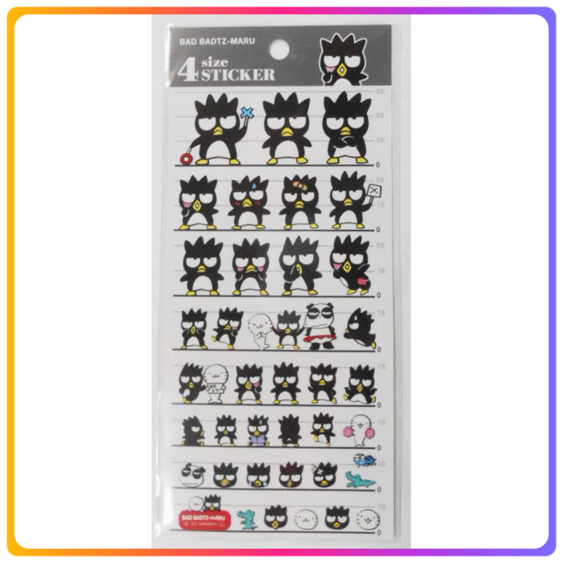 Sanrio 4 Size Sticker - Bad Badtz-maru