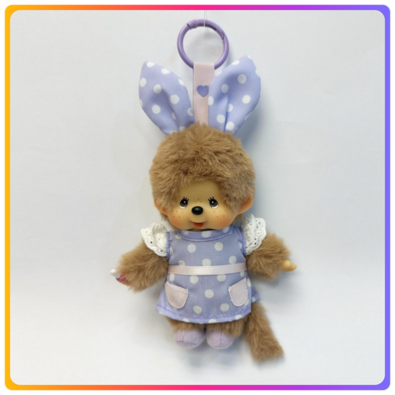 Monchhichi Polka Dots Purple 掛飾公仔