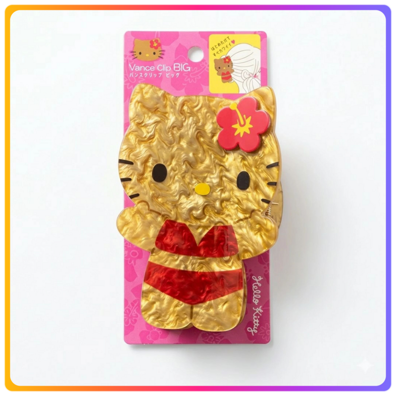 Hello Kitty 貝母紋造型鯊魚夾 (全身款)