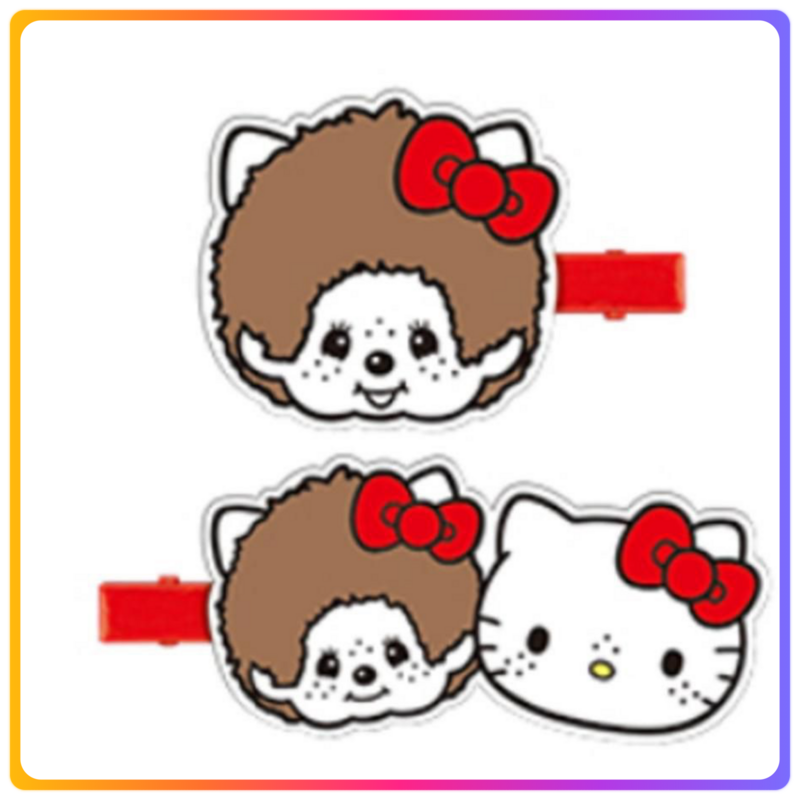 Monchhichi x Hello Kitty 髮夾
