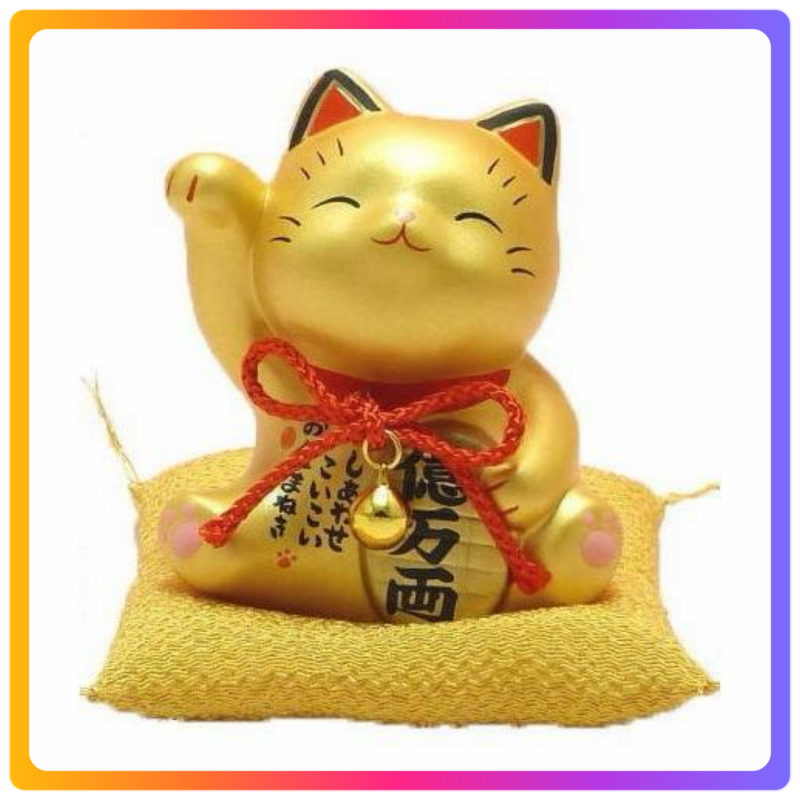 日本藥師窯｜彩耀金色招財貓