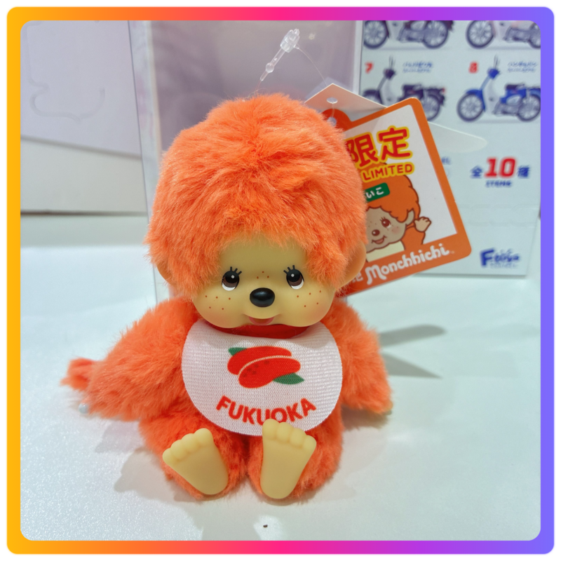 福岡限定｜Monchhichi 橙色掛飾公仔
