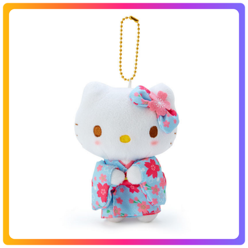 和服系列｜Hello Kitty 掛飾公仔(藍色）