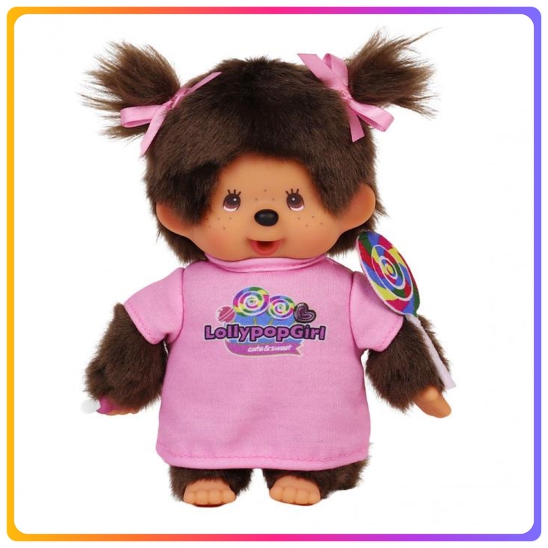 Monchhichi 棒棒糖女孩毛絨公仔