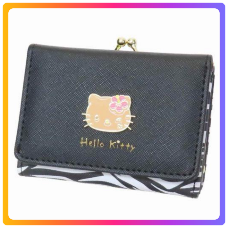 Hello Kitty 日式三摺銀包｜黑色