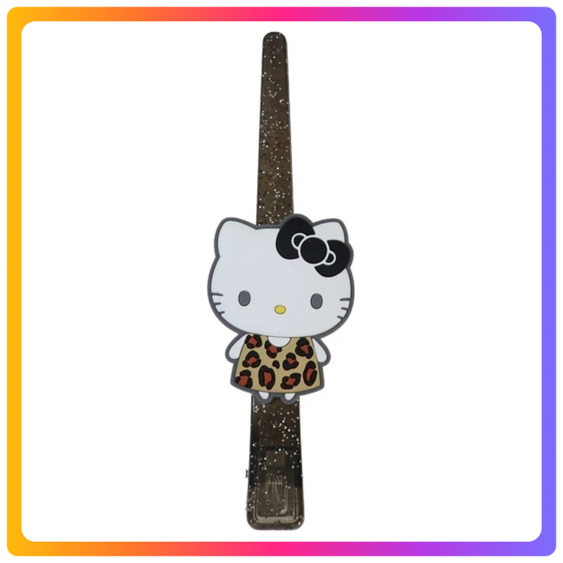 Hello Kitty 長髮夾｜豹紋