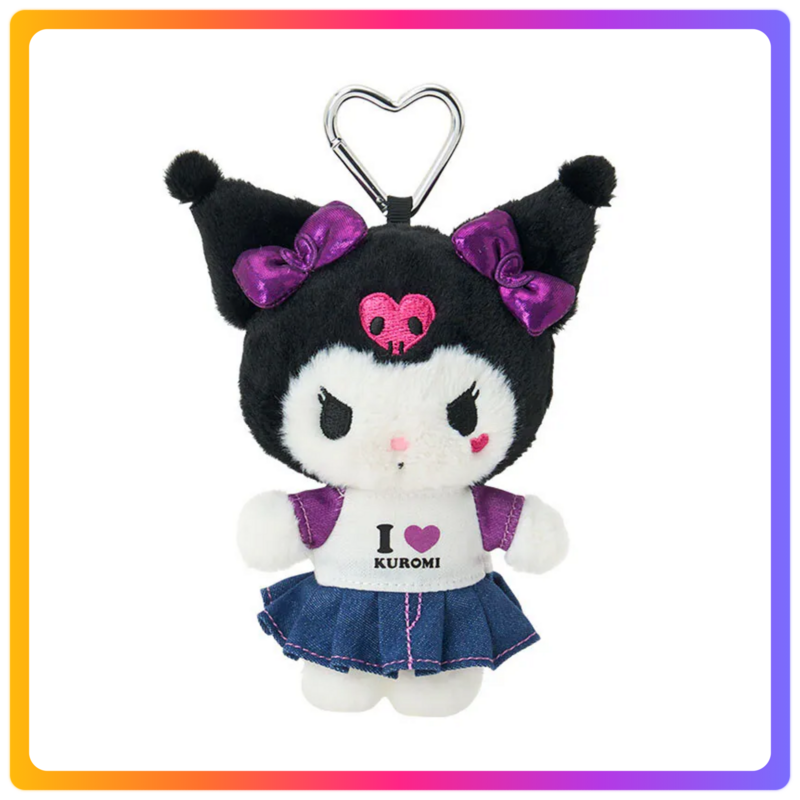 KUROMI 毛公仔鑰匙扣 (I love Sanrio characters 系列)