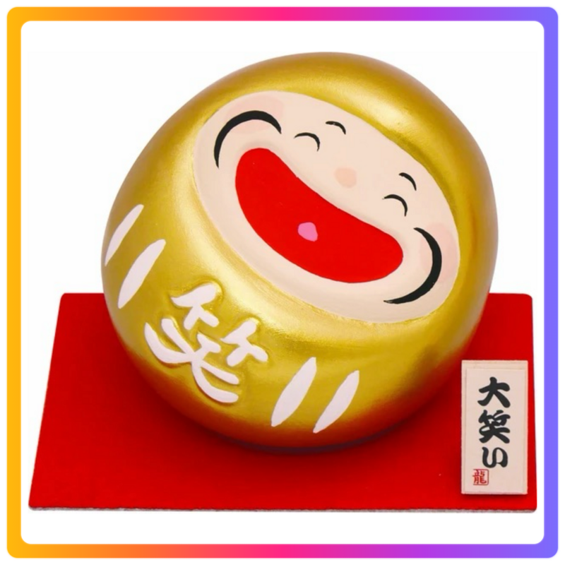 笑口常開陶瓷達摩｜金色