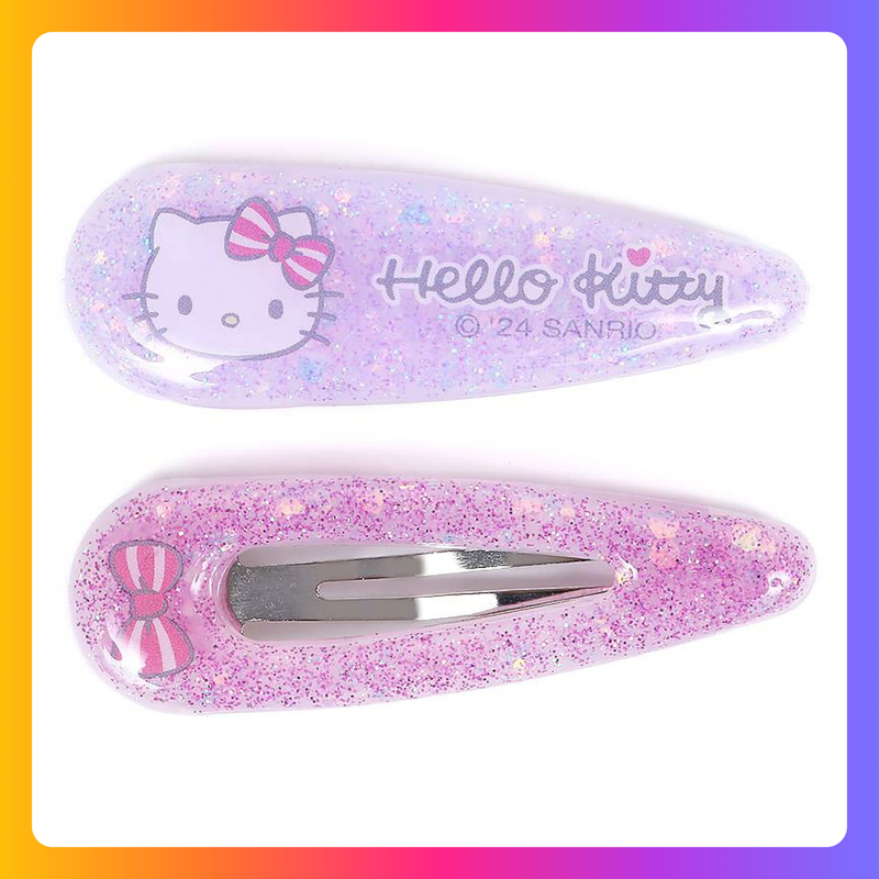Hello Kitty 閃粉對裝髮夾