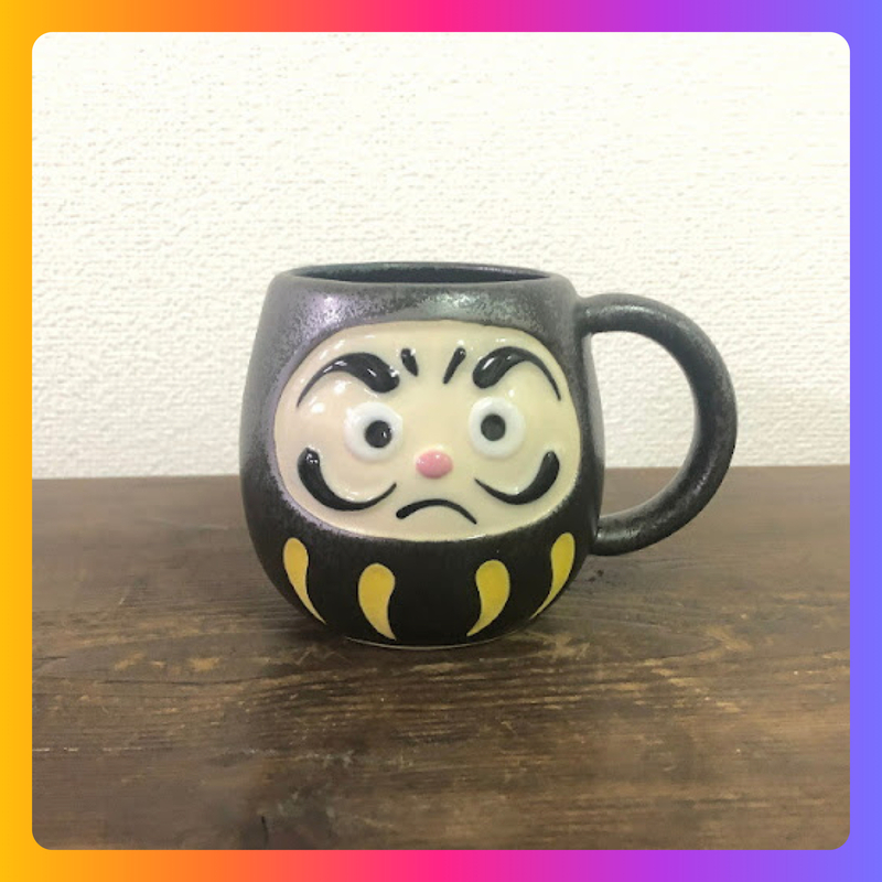 日本製達摩陶瓷杯