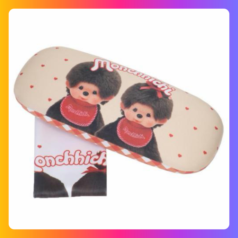 Monchhichi 眼鏡盒連眼鏡布