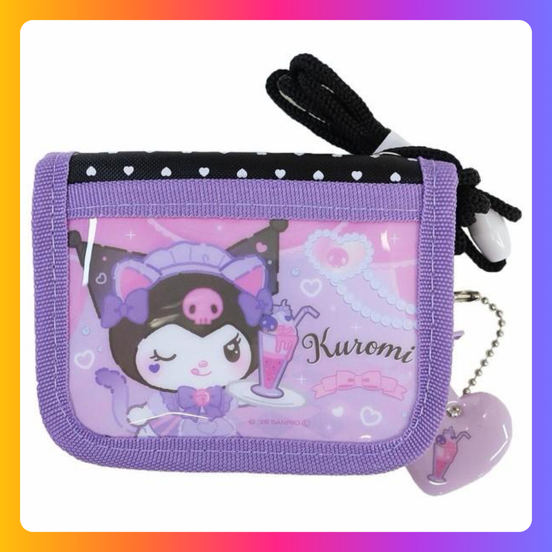 Kuromi 布質掛繩銀包