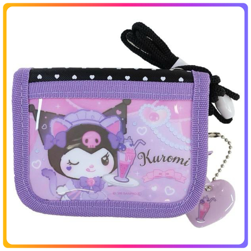 Kuromi 布質掛繩銀包