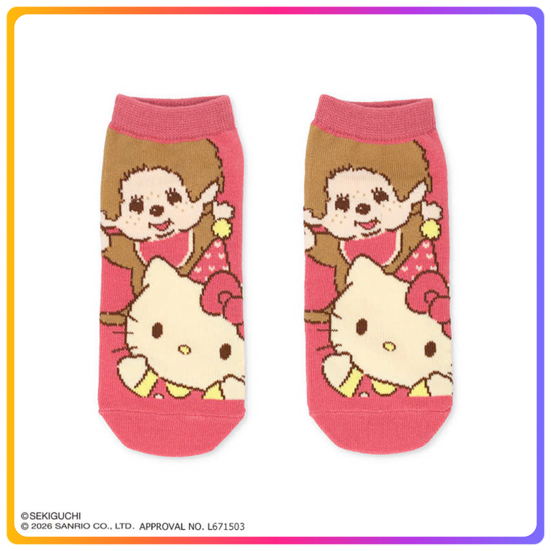Monchhich x Hello Kitty 短襪
