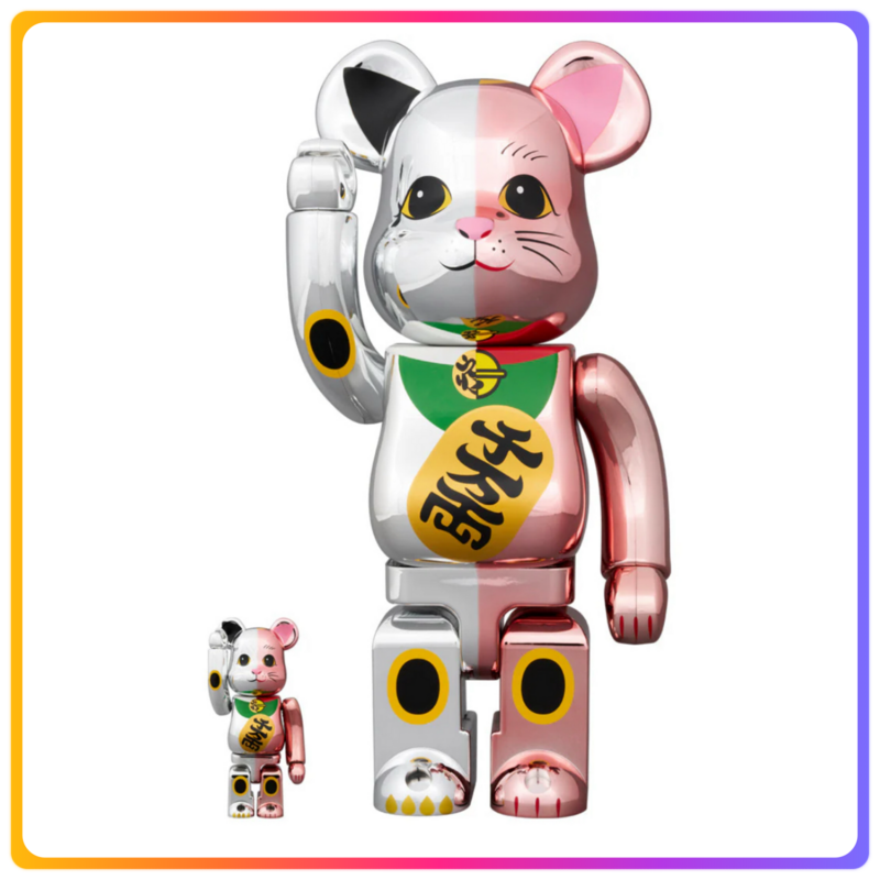 Bearbrick x 招財貓千萬兩 銀桃金